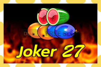 ဒီမိုအထိုင် Joker 27 အခမဲ့နှင့်မှတ်ပုံတင်ခြင်းမရှိဘဲ