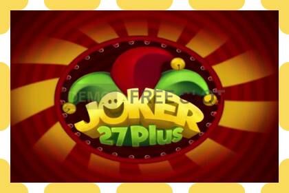 डेमो स्लॉट Joker 27 Plus विनामूल्य आणि नोंदणीशिवाय