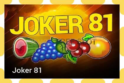 Demo slot Joker 81 free and without registration