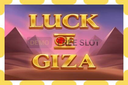 Demo zirrikitua Luck of Giza doan eta erregistratu gabe