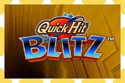 Demo slot Quick Hit Blitz Gold zadarmo a bez registrácie