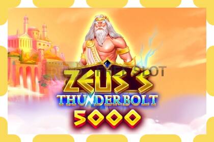 Demo slot Zeuss Thunderbolt 5000 free and without registration