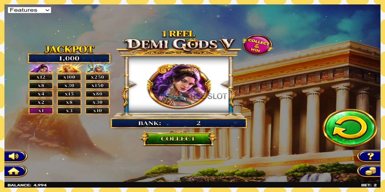 Demo slot 1 Reel - Demi Gods V free and without registration, picture - 1