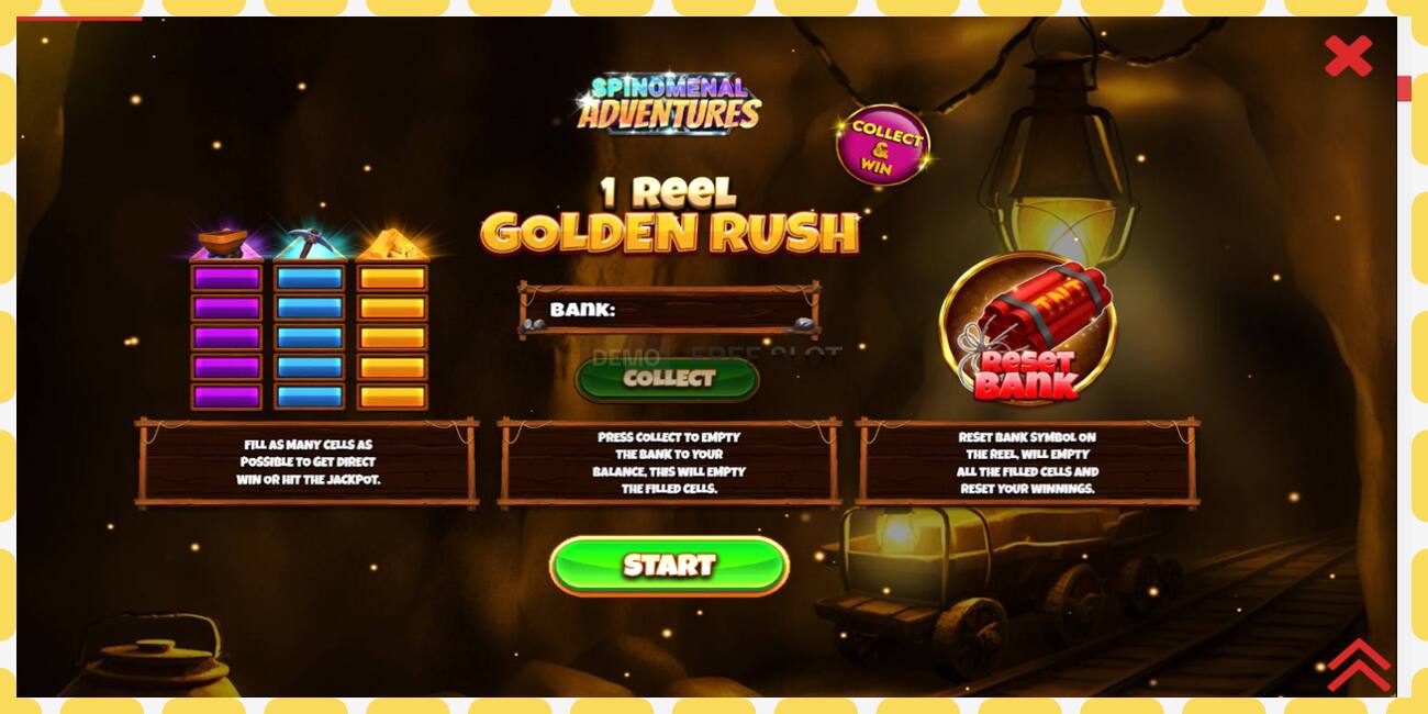 Demo slot 1 Reel Golden Rush free and without registration, picture - 1