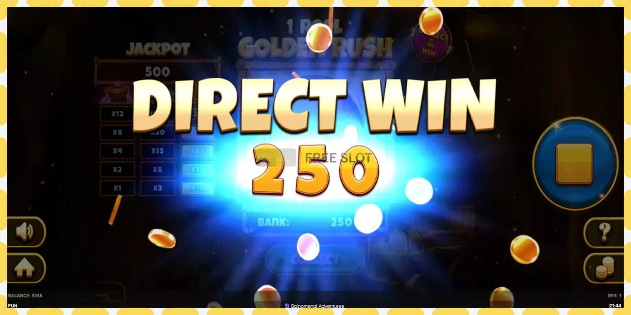 Demo slot 1 Reel Golden Rush free and without registration, picture - 1