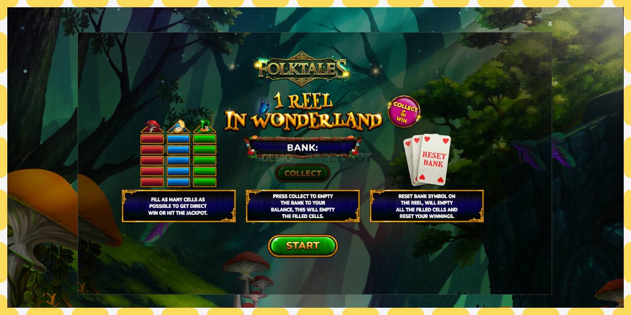 Slot demo 1 Reel In Wonderland gratis dan tanpa registrasi, gambar - 1