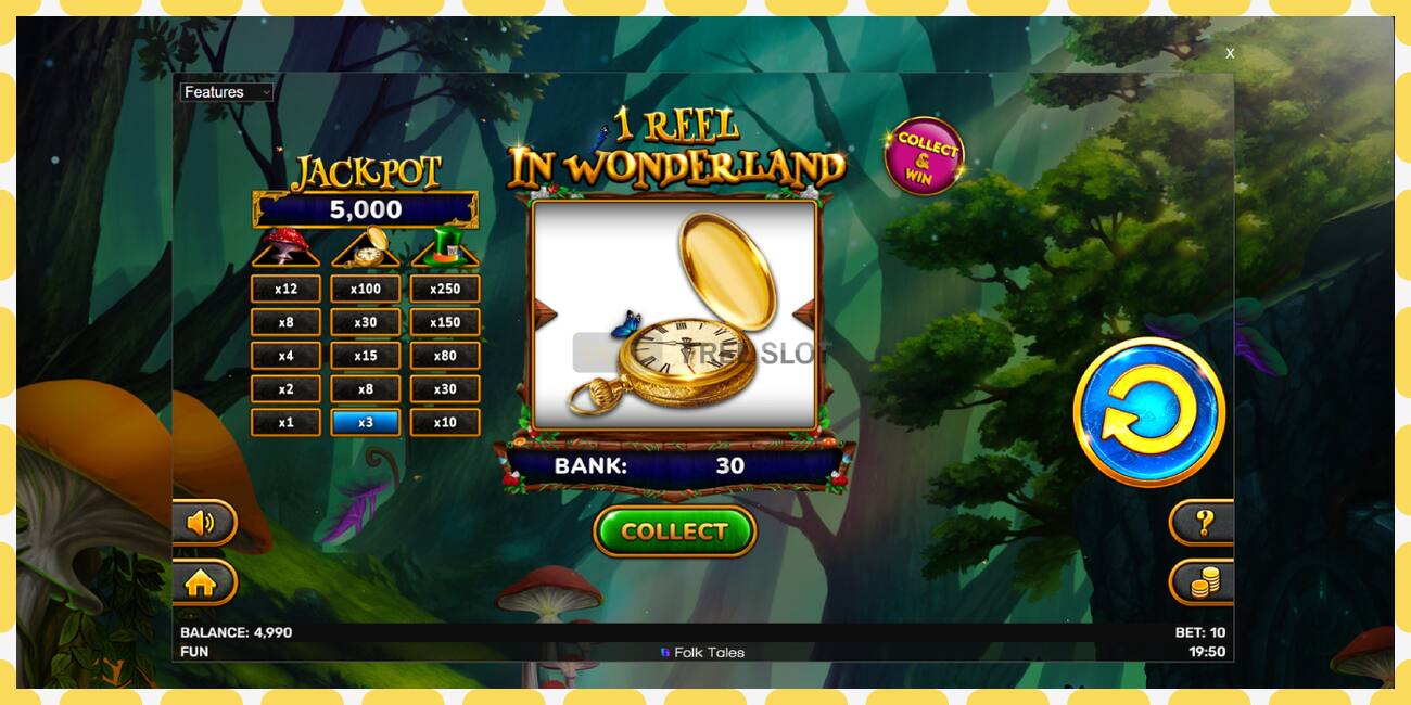 Slot demo 1 Reel In Wonderland gratis dan tanpa registrasi, gambar - 1