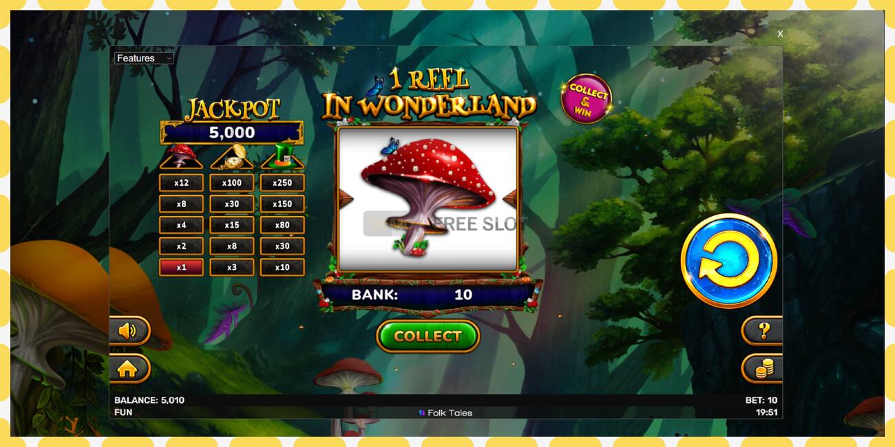 Slot demo 1 Reel In Wonderland gratis dan tanpa registrasi, gambar - 1