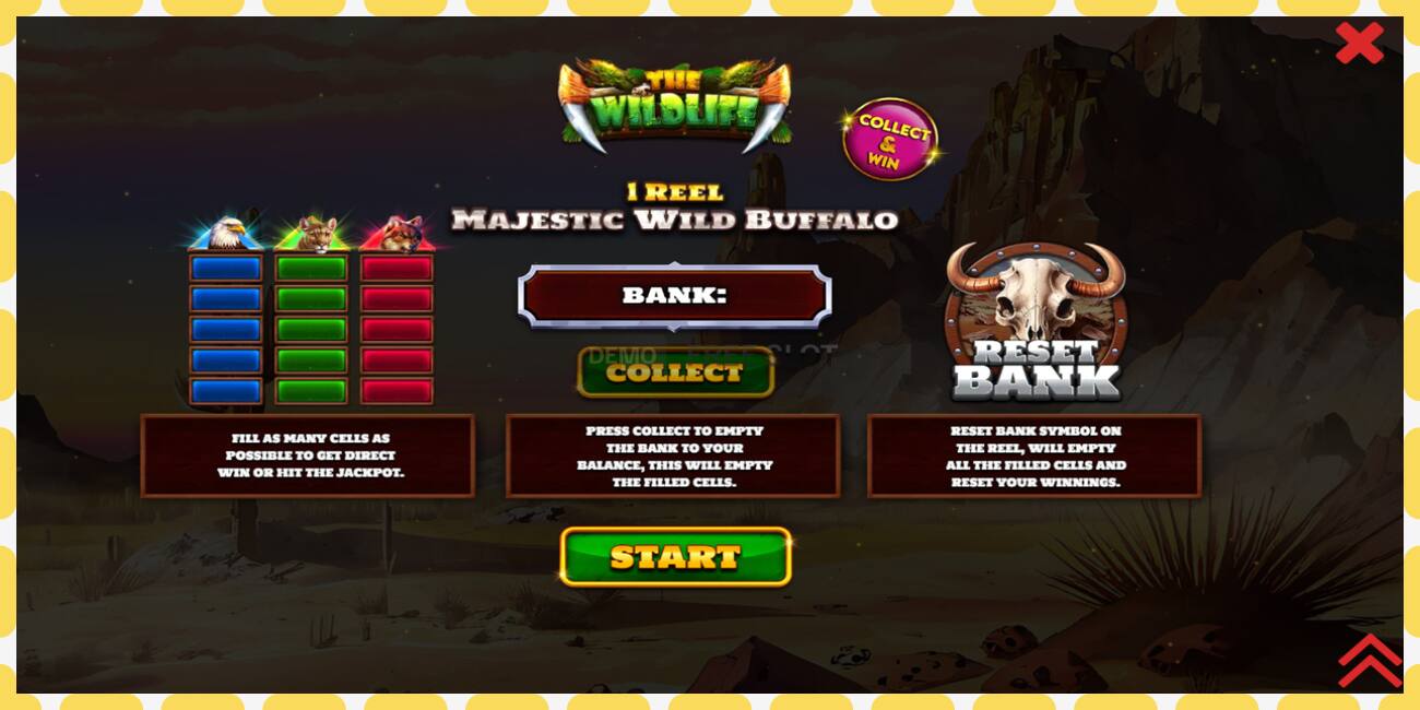 Demo slot 1 Reel Majestic Wild Buffalo free and without registration, picture - 1