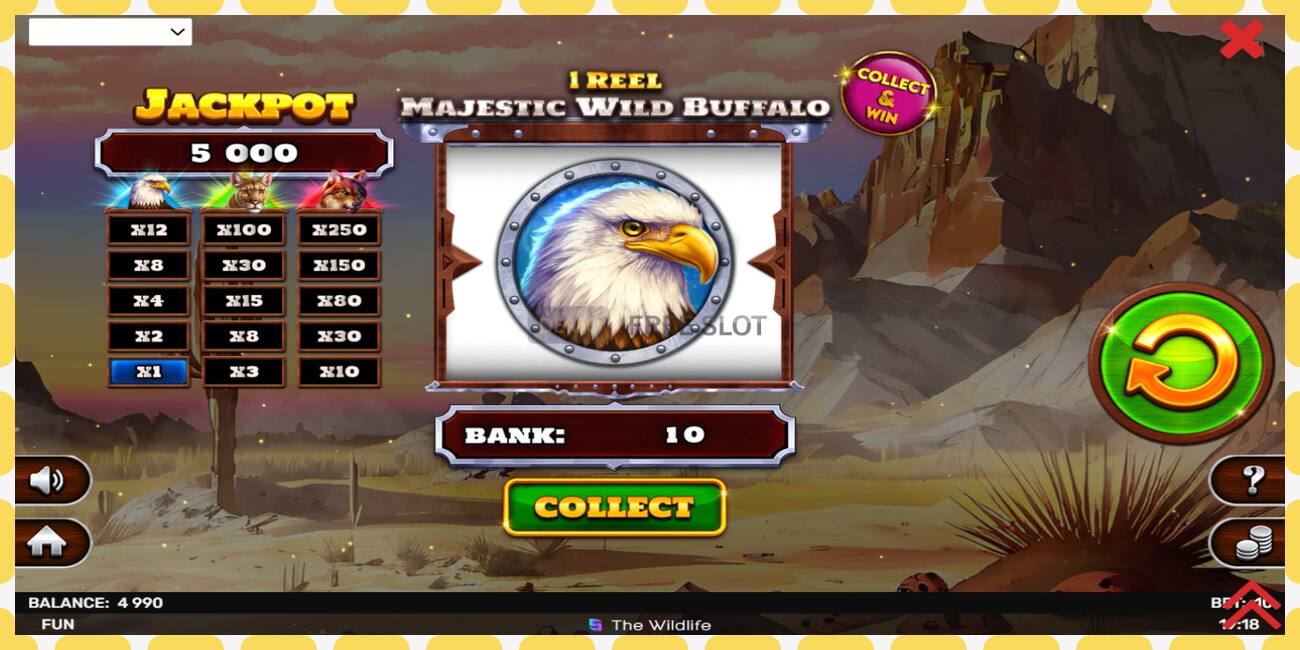 Demo slot 1 Reel Majestic Wild Buffalo free and without registration, picture - 1