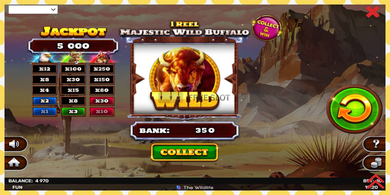 Demo slot 1 Reel Majestic Wild Buffalo free and without registration, picture - 1