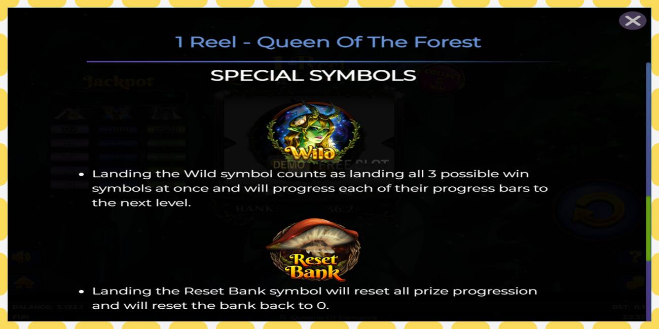 Demo slot 1 Reel Queen of the Forest free and without registration, picture - 1