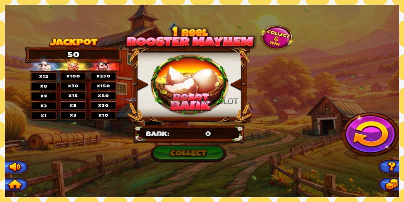 Demo slot 1 Reel Rooster Mayhem free and without registration, picture - 1