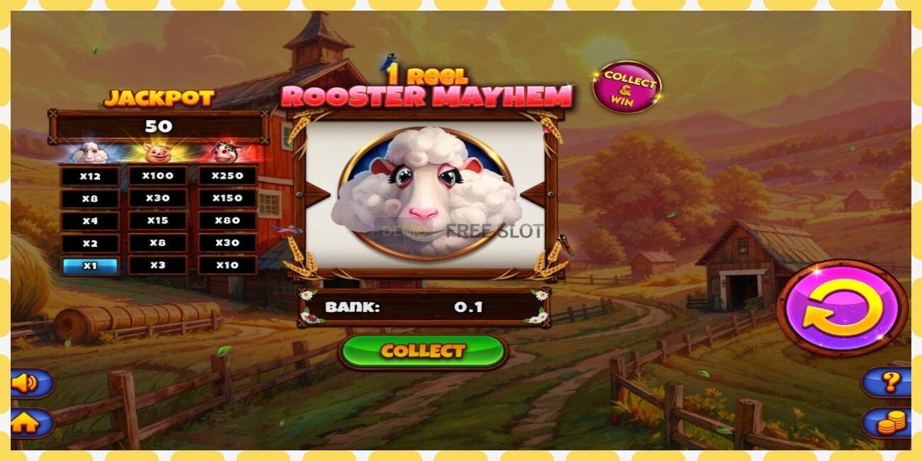 Demo slot 1 Reel Rooster Mayhem free and without registration, picture - 1