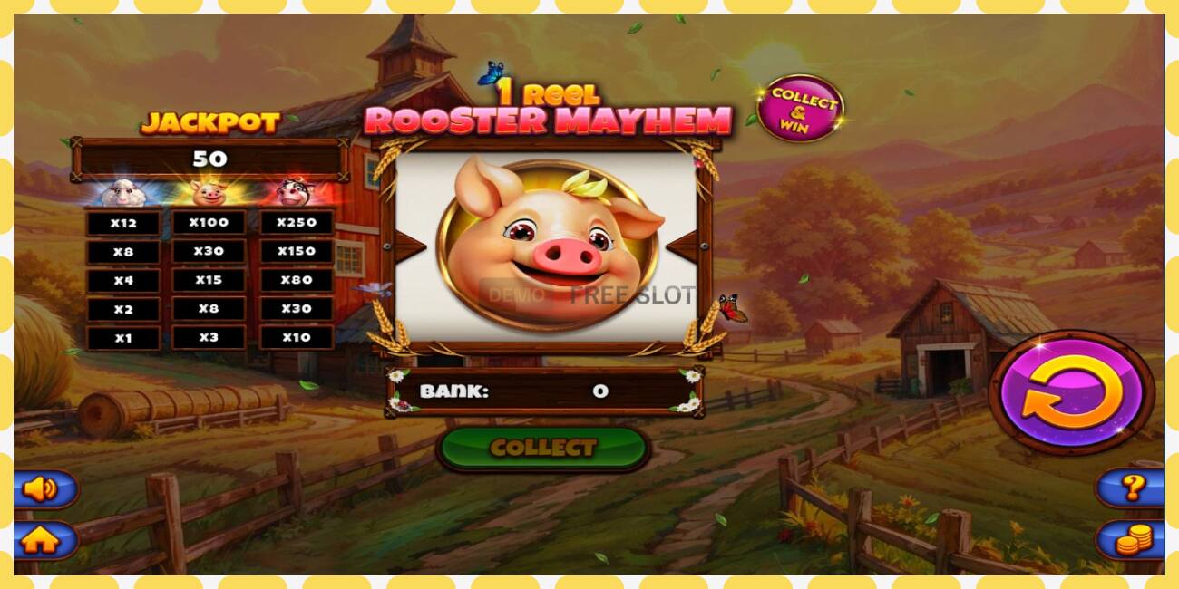 Demo slot 1 Reel Rooster Mayhem free and without registration, picture - 1