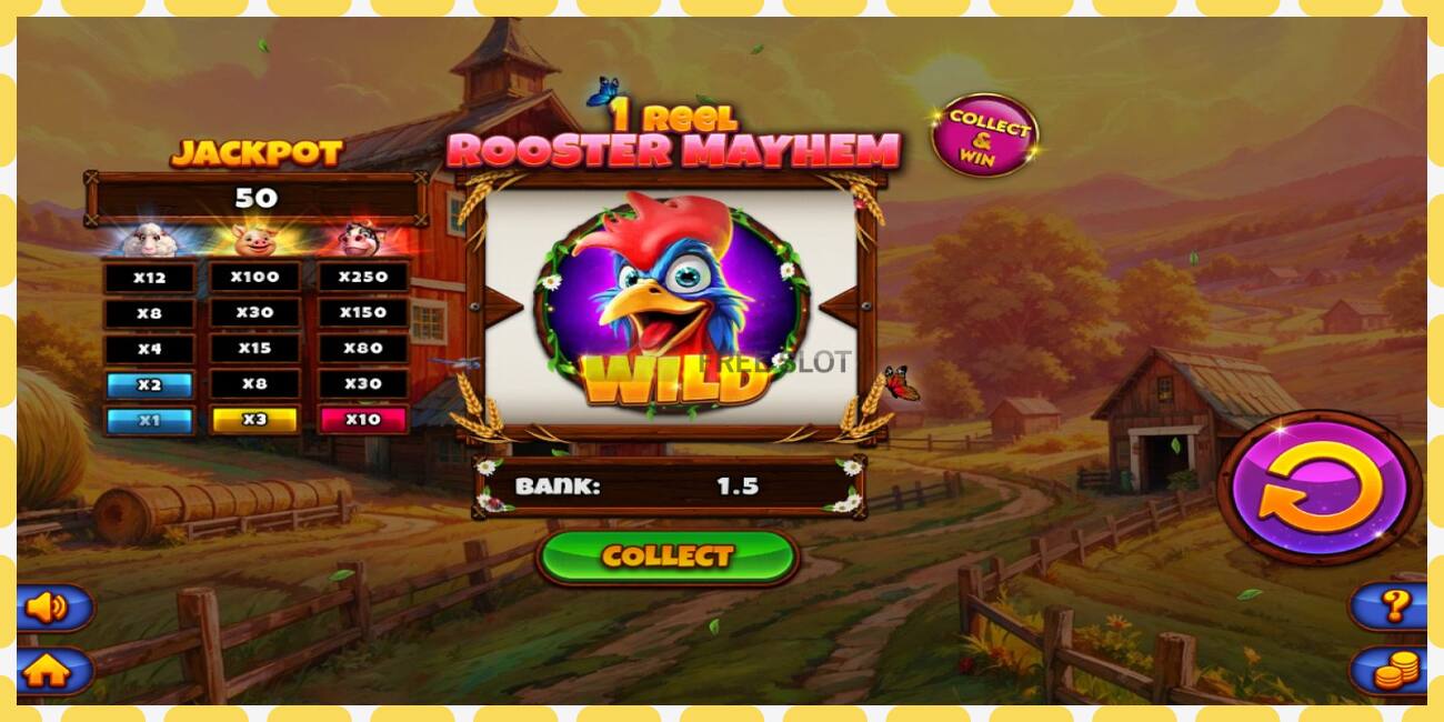 Demo slot 1 Reel Rooster Mayhem free and without registration, picture - 1