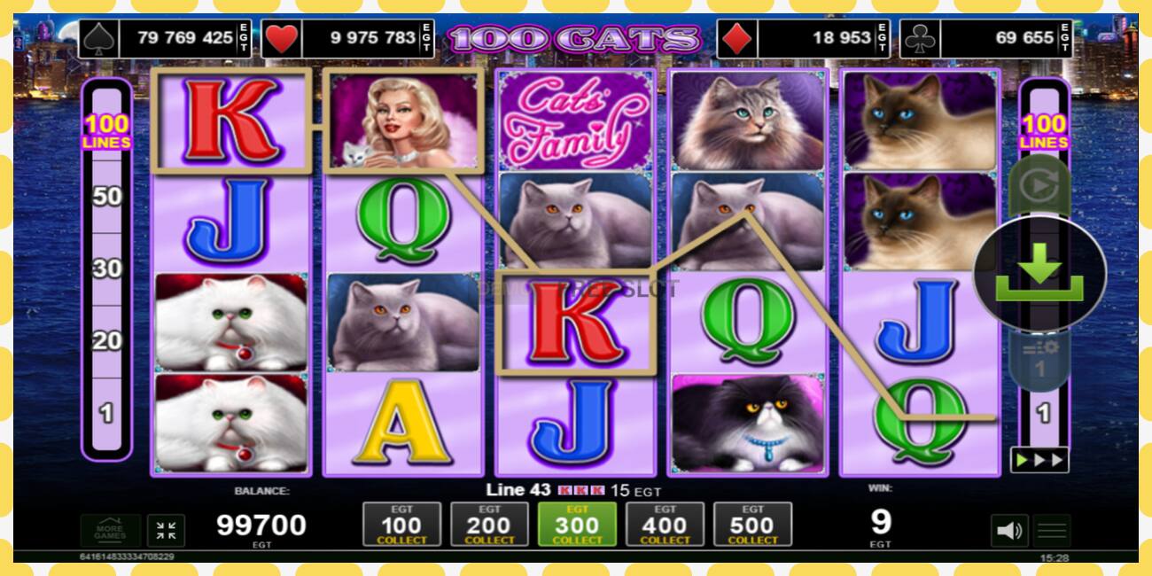 Demo slot 100 Cats free and without registration, picture - 1