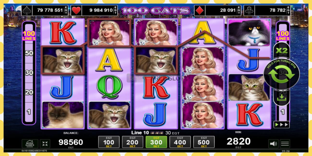 Demo slot 100 Cats free and without registration, picture - 1