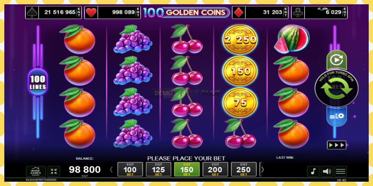 Demo slot 100 Golden Coins free and without registration, picture - 1