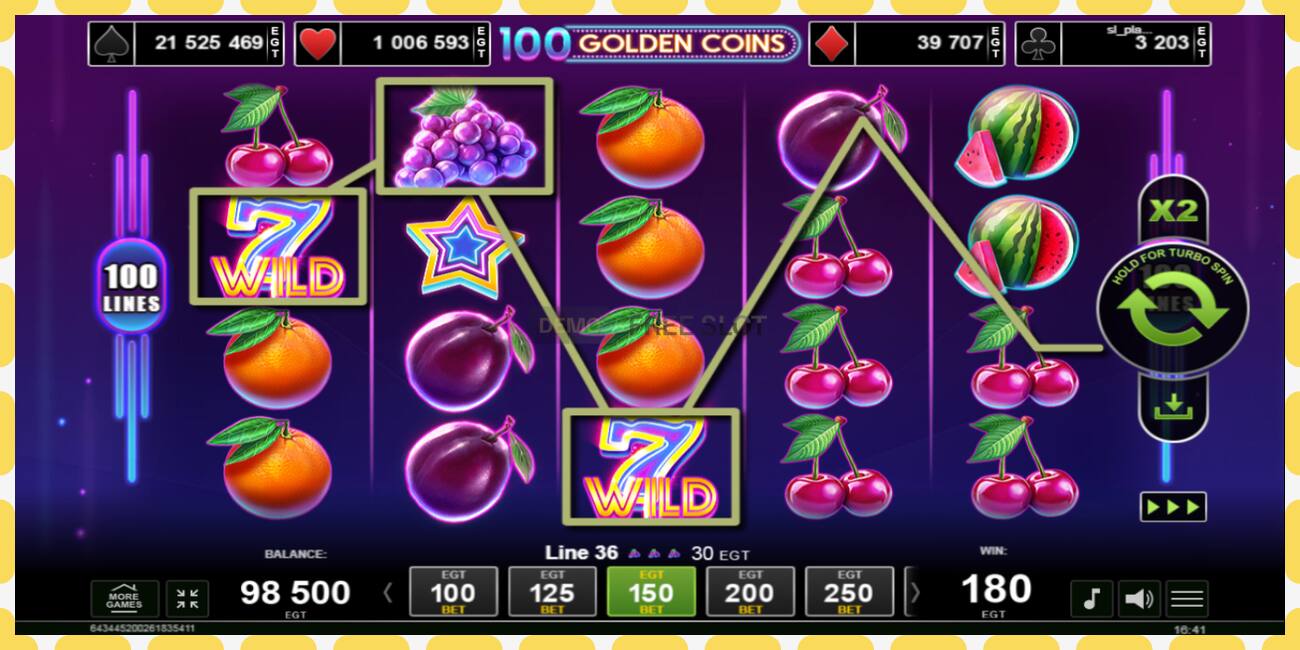 Demo slot 100 Golden Coins free and without registration, picture - 1