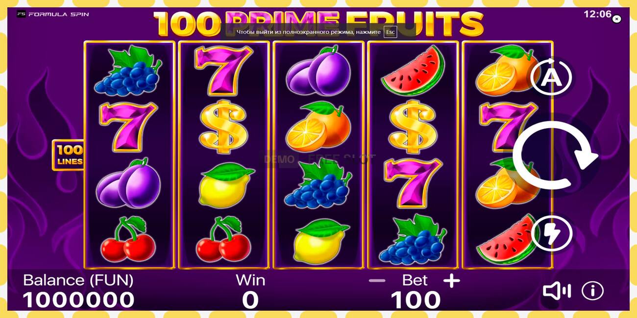 Demo slot 100 Prime Fruits zdarma a bez registrace, obrázek - 1