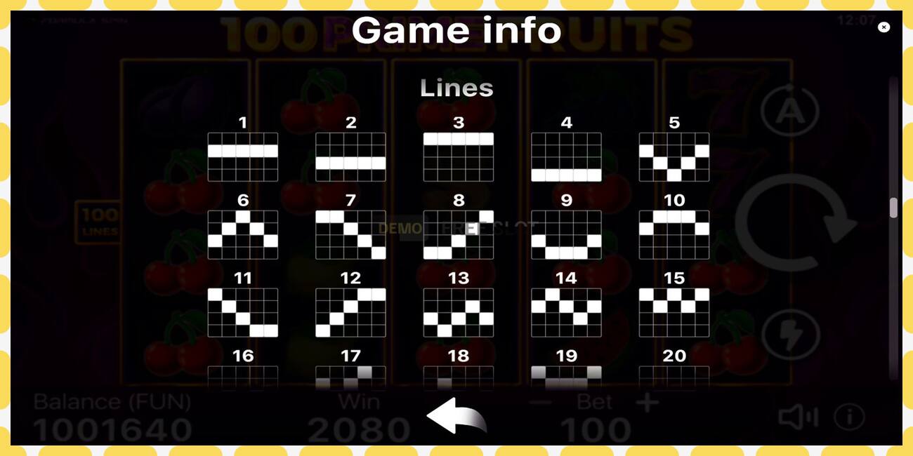 Demo slot 100 Prime Fruits zdarma a bez registrace, obrázek - 1