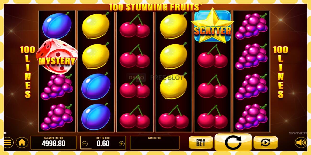 Demo slot 100 Stunning Fruits free and without registration, picture - 1