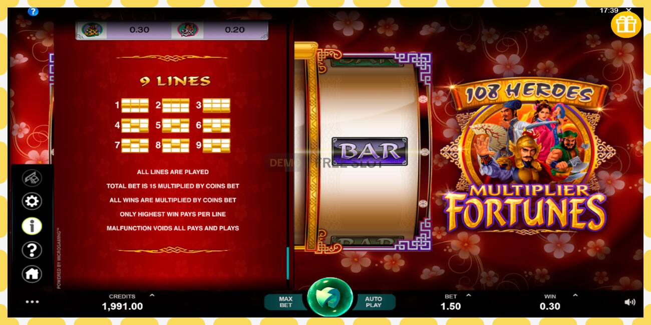 Demo slot 108 Heroes Multiplier Fortunes free and without registration, picture - 1