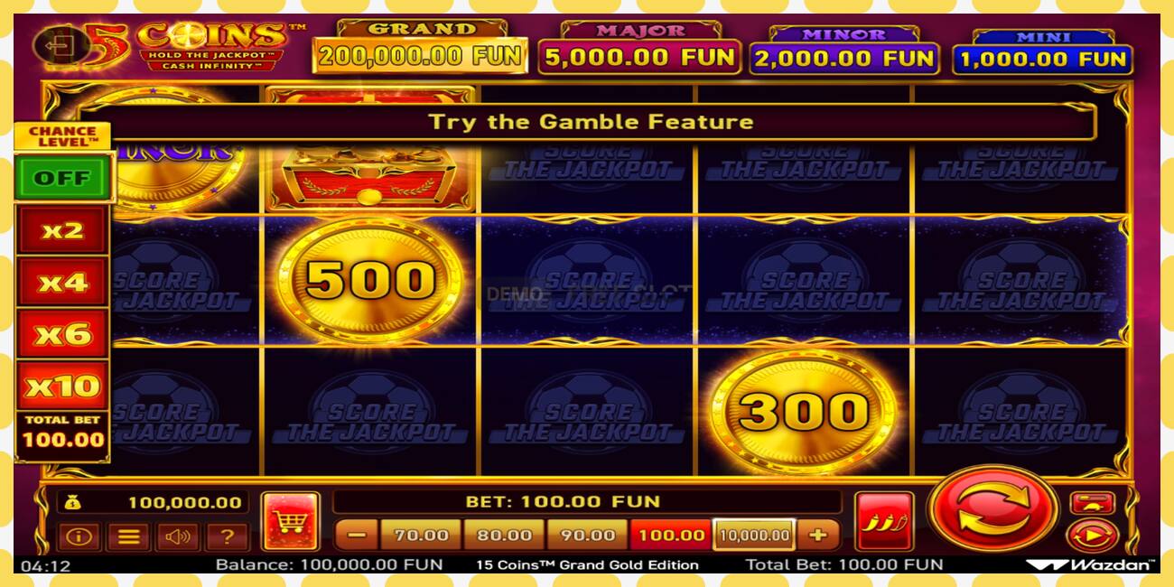 Demo slot 15 Coins Grand Gold Edition Score The Jackpot free and without registration, picture - 1