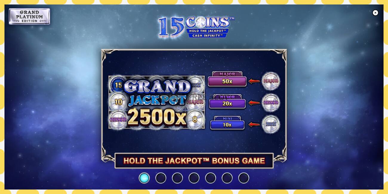 Demo slot 15 Coins Grand Platinum Edition free and without registration, picture - 1