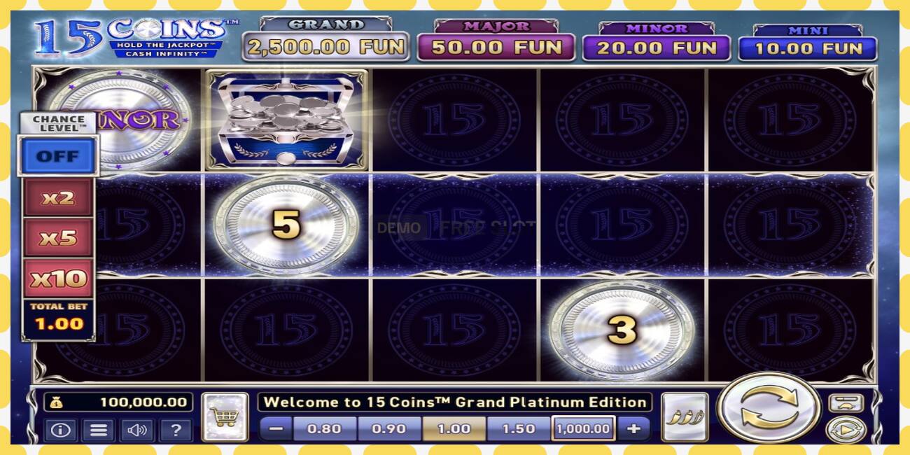 Demo slot 15 Coins Grand Platinum Edition free and without registration, picture - 1