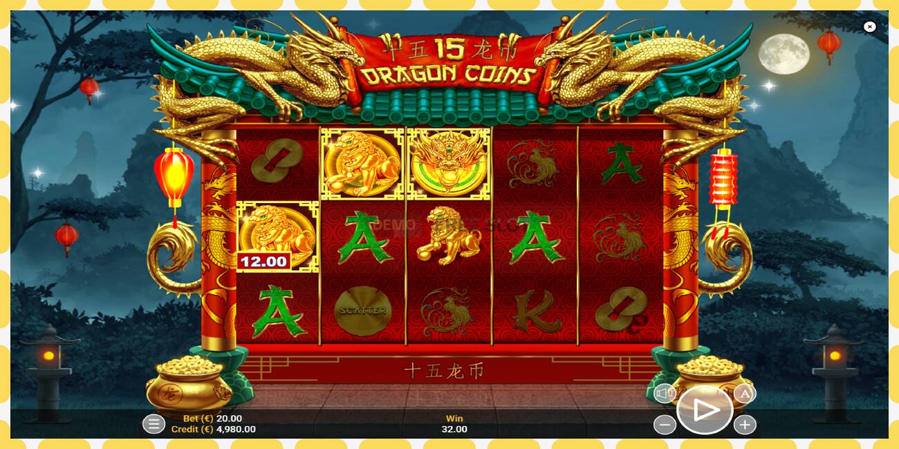 Demo slots 15 Dragon Coins bezmaksas un bez reģistrācijas, attēlu - 1