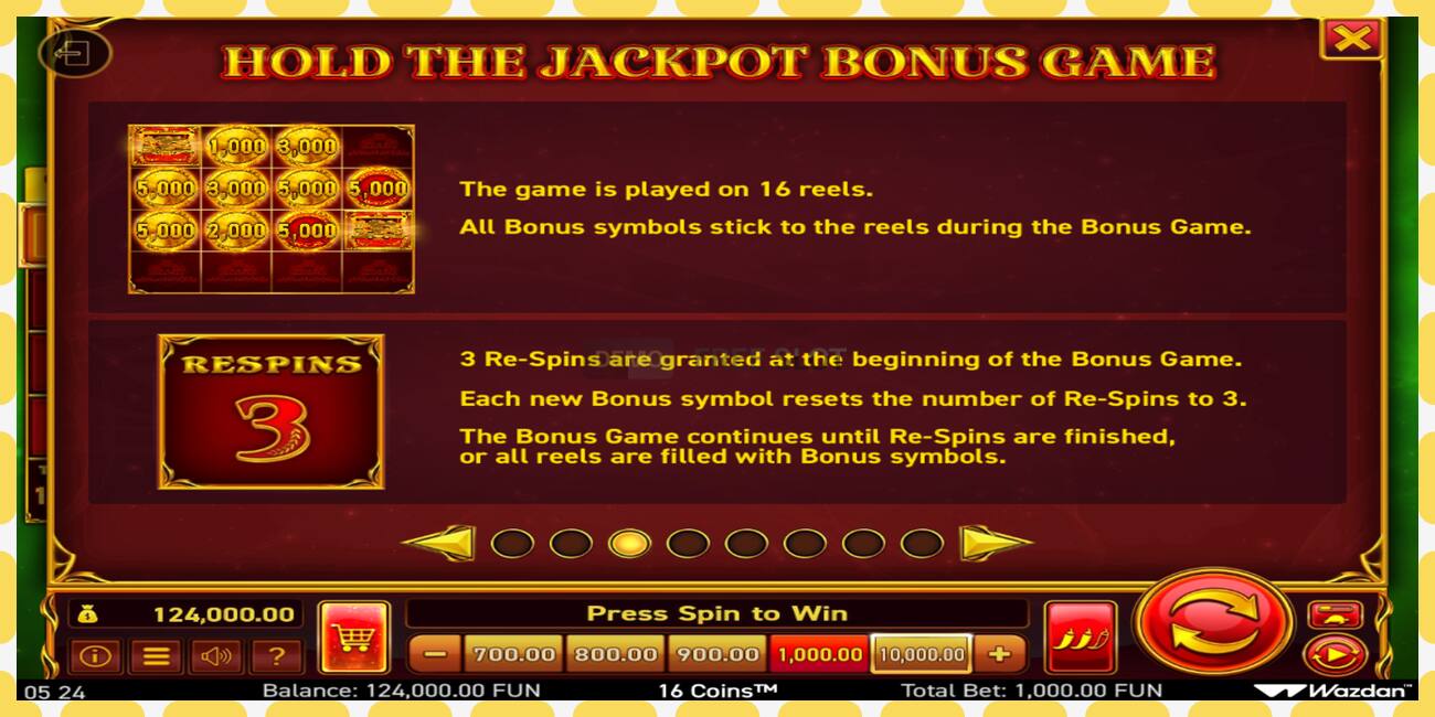 डेमो स्लट 16 Coins Score The Jackpot नि: शुल्क र दर्ता बिना, चित्र - १