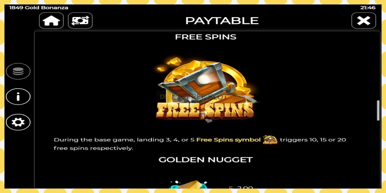 Demo slot 1849 Gold Bonanza free and without registration, picture - 1