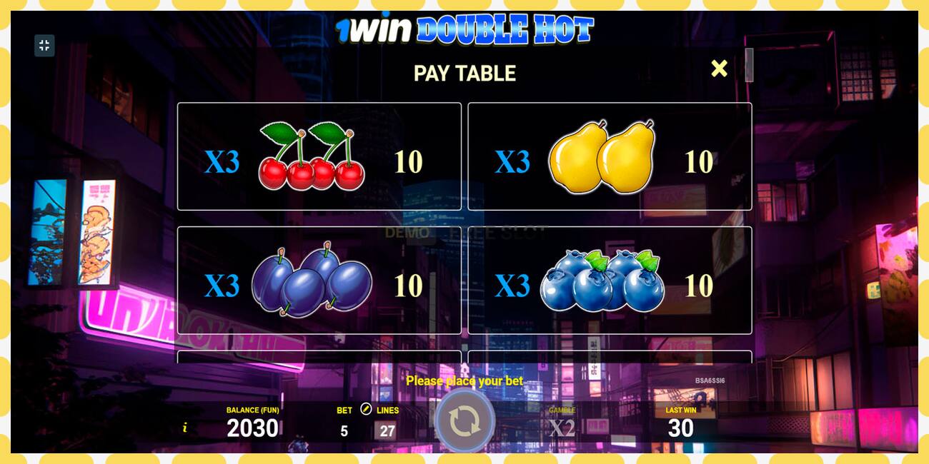 Demo slot 1win Double Hot free and without registration, picture - 1