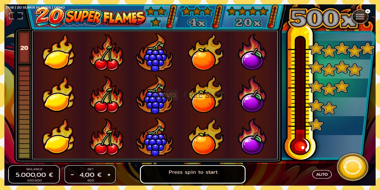 Demo slot 20 Super Flames free and without registration, picture - 1