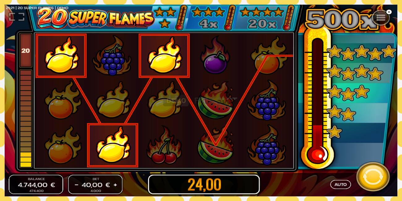 Demo slot 20 Super Flames free and without registration, picture - 1