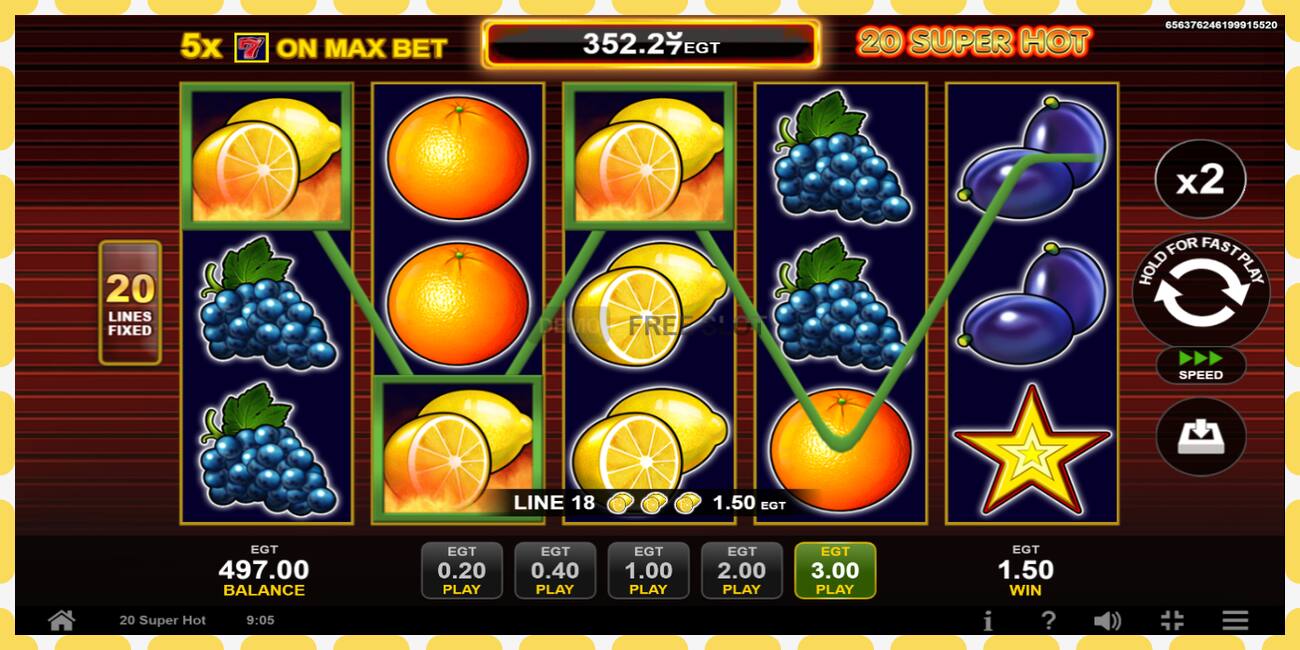 Demo slot 20 Super Hot free and without registration, picture - 1