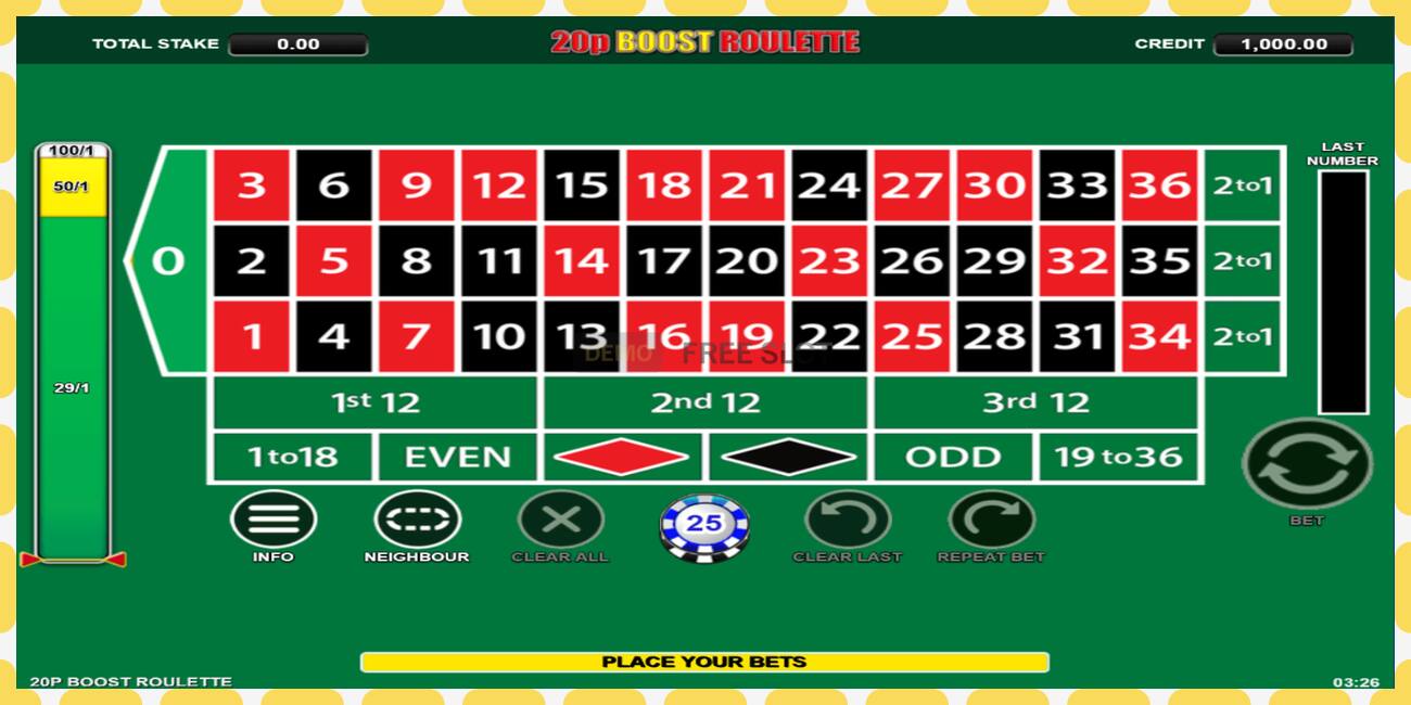 Demo slot 20p Boost Roulette free and without registration, picture - 1