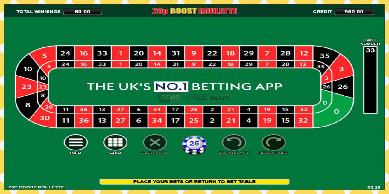 Demo slot 20p Boost Roulette free and without registration, picture - 1