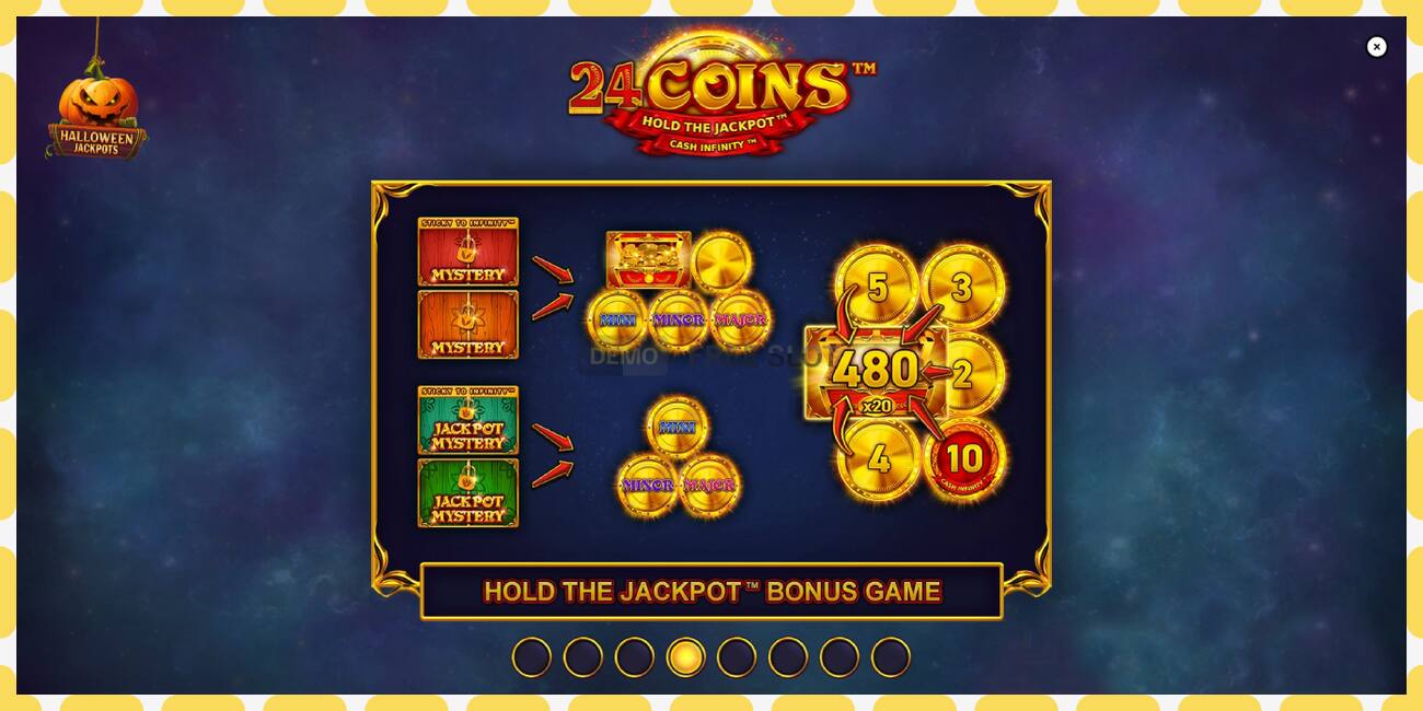 Gniazdo demonstracyjne 24 Coins Halloween Jackpots bezpłatnie i bez rejestracji, zdjęcie - 1