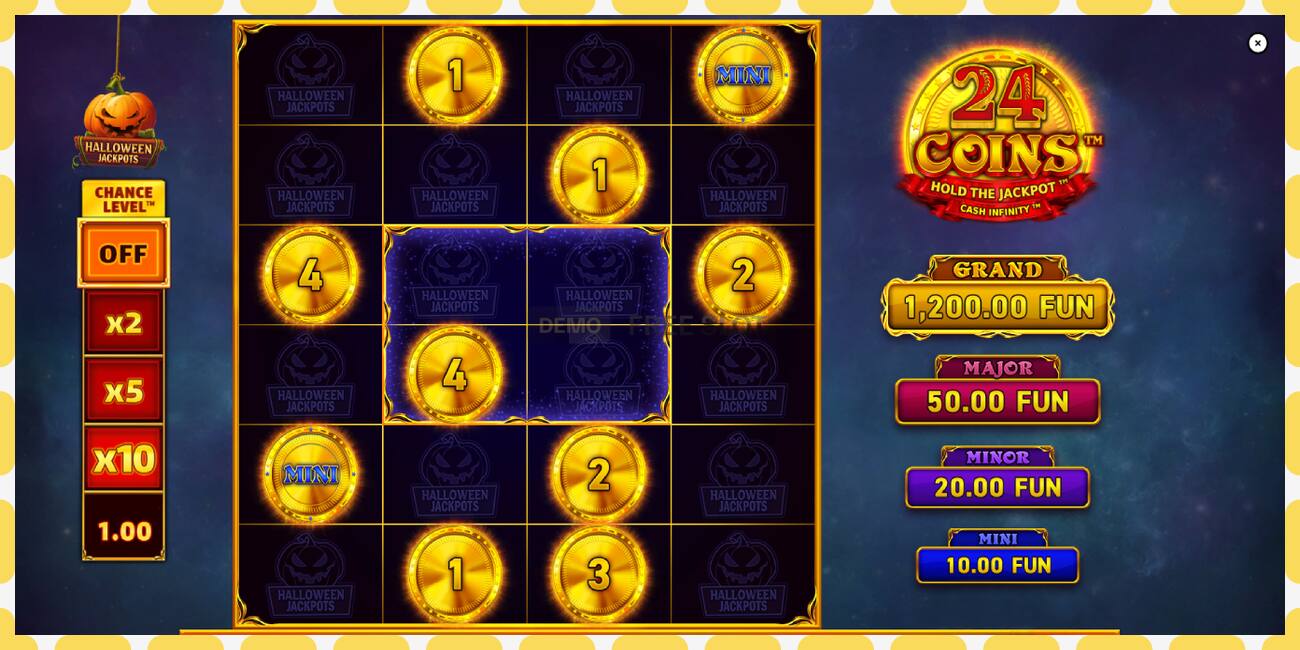 Gniazdo demonstracyjne 24 Coins Halloween Jackpots bezpłatnie i bez rejestracji, zdjęcie - 1