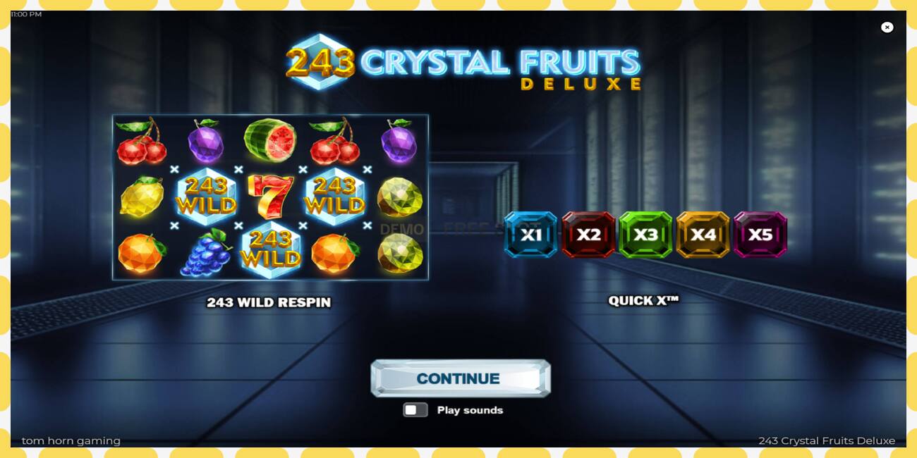 Demo-spor 243 Crystal Fruits Deluxe gratis og uten registrering, bilde - 1