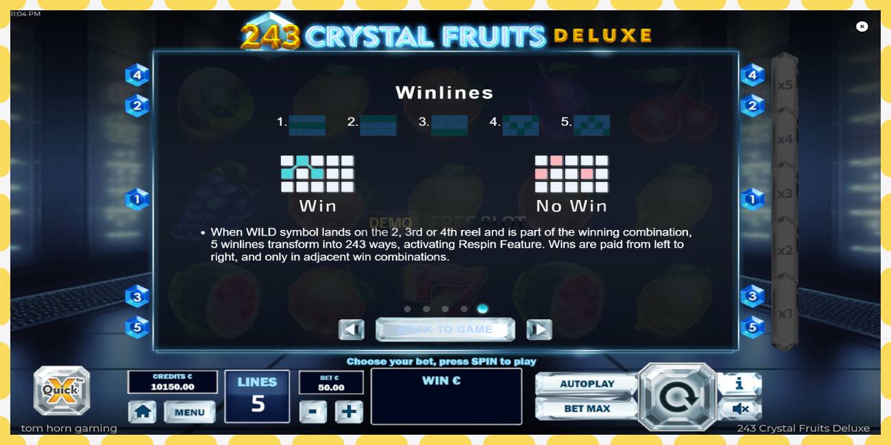 Demo-spor 243 Crystal Fruits Deluxe gratis og uten registrering, bilde - 1