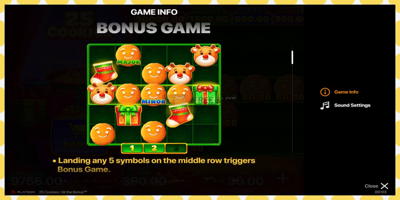 Υποδοχή επίδειξης 25 Cookies: Hit the Bonus δωρεάν και χωρίς εγγραφή, εικόνα - 1