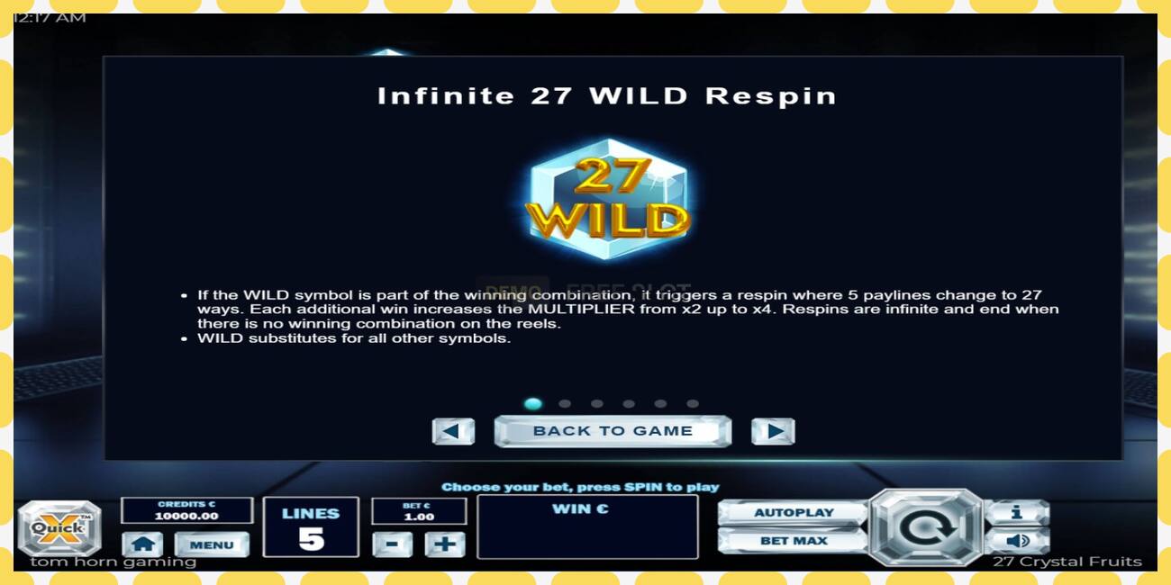Demo slot 27 Crystal Fruits free and without registration, picture - 1