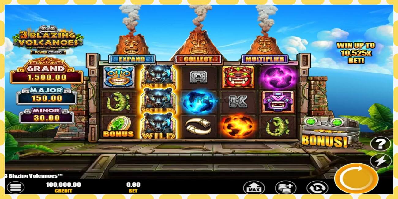 Demo slot 3 Blazing Volcanoes Power Combo free and without registration, picture - 1