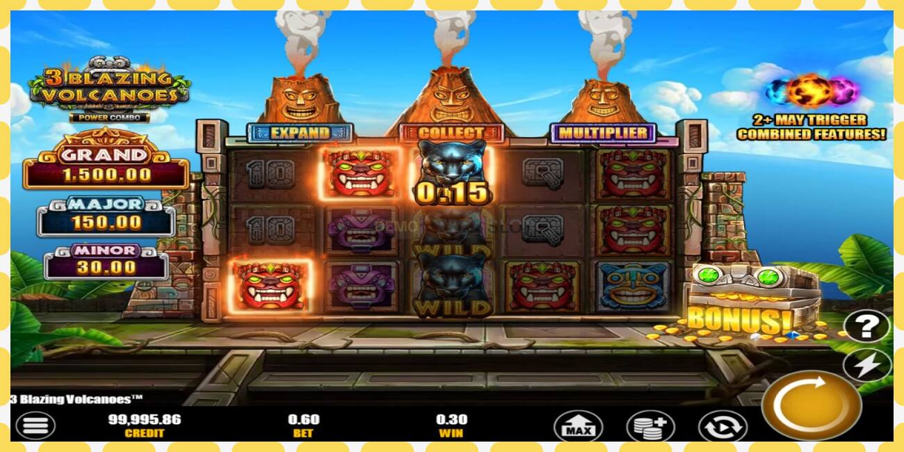 Demo slot 3 Blazing Volcanoes Power Combo free and without registration, picture - 1