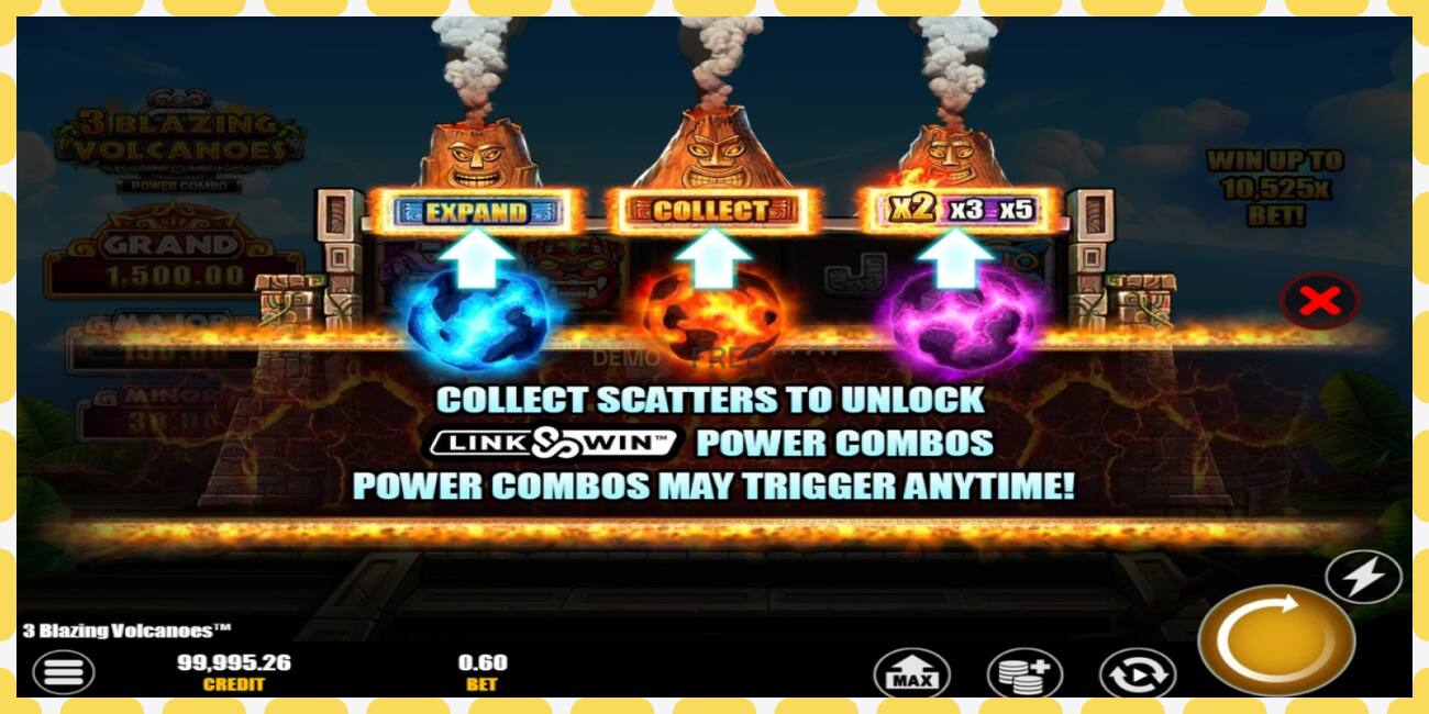 Demo slot 3 Blazing Volcanoes Power Combo free and without registration, picture - 1