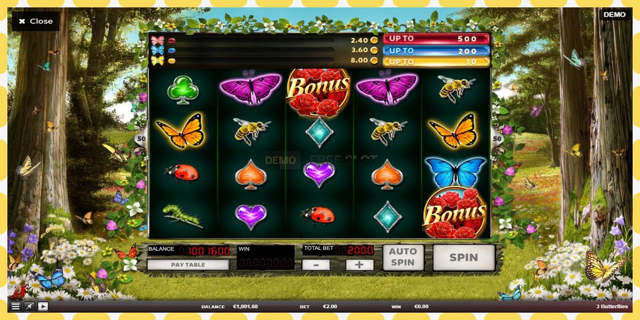 Demo slot 3 Butterflies free and without registration, picture - 1